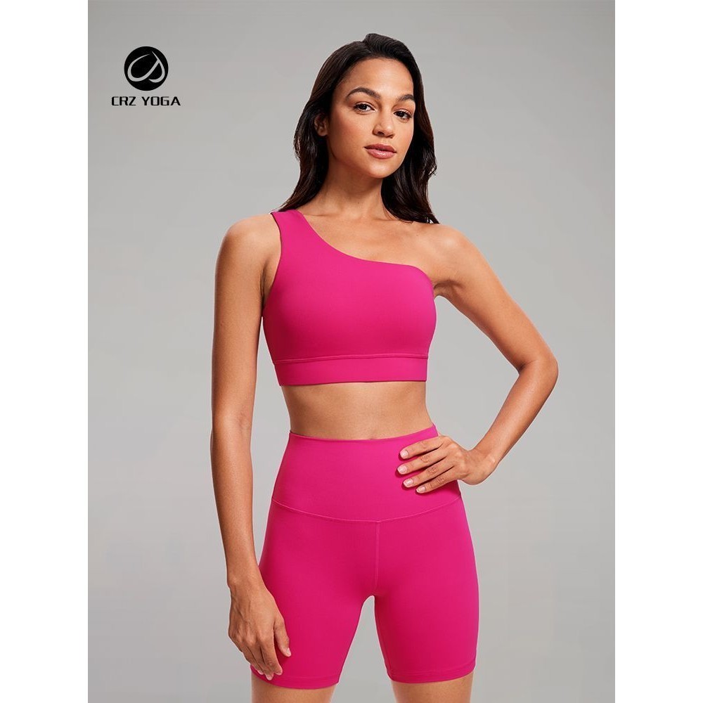 CRZ YOGA butterluxe ชุดชั้นในกีฬาไหล่เอียงโยคะฟิตเนสหลังสวย