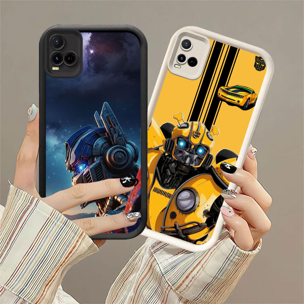 CK-32 Transformers Bumblebee ซิลิโคนปลอกหรูหราสําหรับ VIVO Y21 Y21s V23E V23 Y75 Y21e V20 Y21t Y33s 