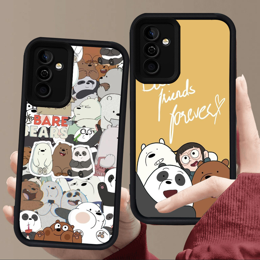 SAMSUNG E99 We-Bare-BearปลอกสําหรับซิลิโคนสีดําSamsung A52 S21 A72 M15 S24 A73 FE A53 A52S A33 A13 A