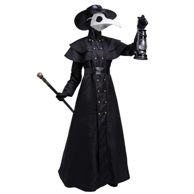 LY Aituan Plague Doctor Costume Cosplay Medieval Suits Fun Fancy Dress Bird Beak
