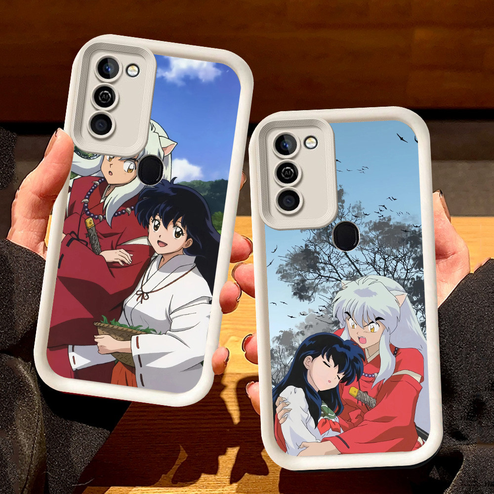 ปลอกสีขาวสําหรับ Infinix HOT Smart 5 10 8 12 11 6 Play Plus S97 InuYasha