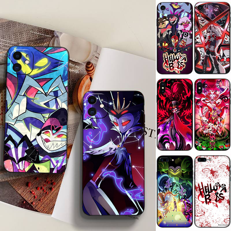 เคสโทรศัพท์สีดําแบบนุ่มสําหรับ Vivo V5 V7 Plus V9 V11i V11 V15 Pro WB11 Helluva Boss ปลอก Anti fall 