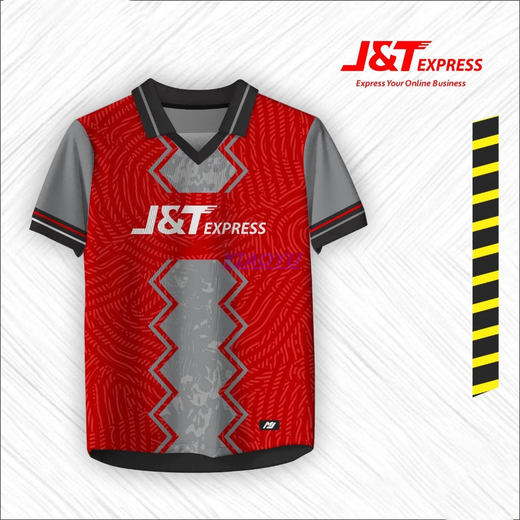 พารามา!! | Original Jnt Express Jersey พิมพ์เต็ม Cool J&t Package Courier Driver เสื้อผ้า