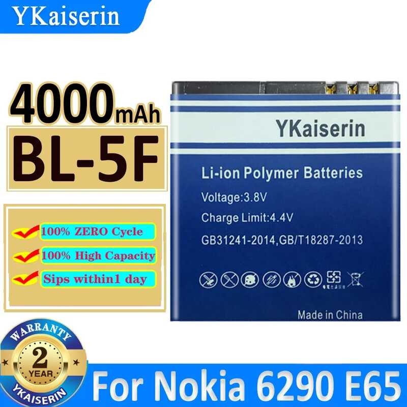 YKaiserin แบตเตอรี่ BL-5F For Nokia 6290 E65 N93i 6210 N96 6210S 6710N N95 BL 5F