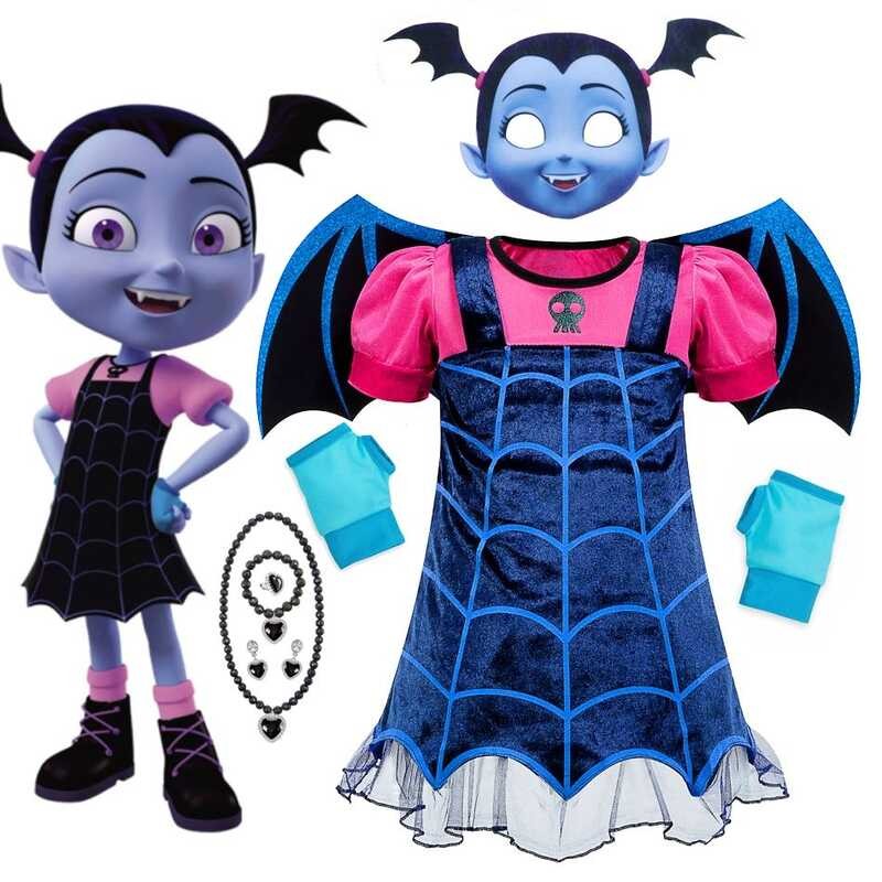 LY Halloween Girl Vampirina Costumes Children Cosplay Vampire Dress Up Costume Kids Outfits Carniva