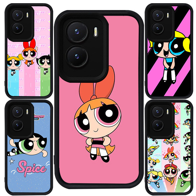 เคสสําหรับ VIVO Y15s Y56 Y22s Y16 Y01 Y35 Y75 Y15a Y22 Y55 T4 IQOO 13 Z10 Z9 Z9X 5G สีดําซิลิโคน M-6