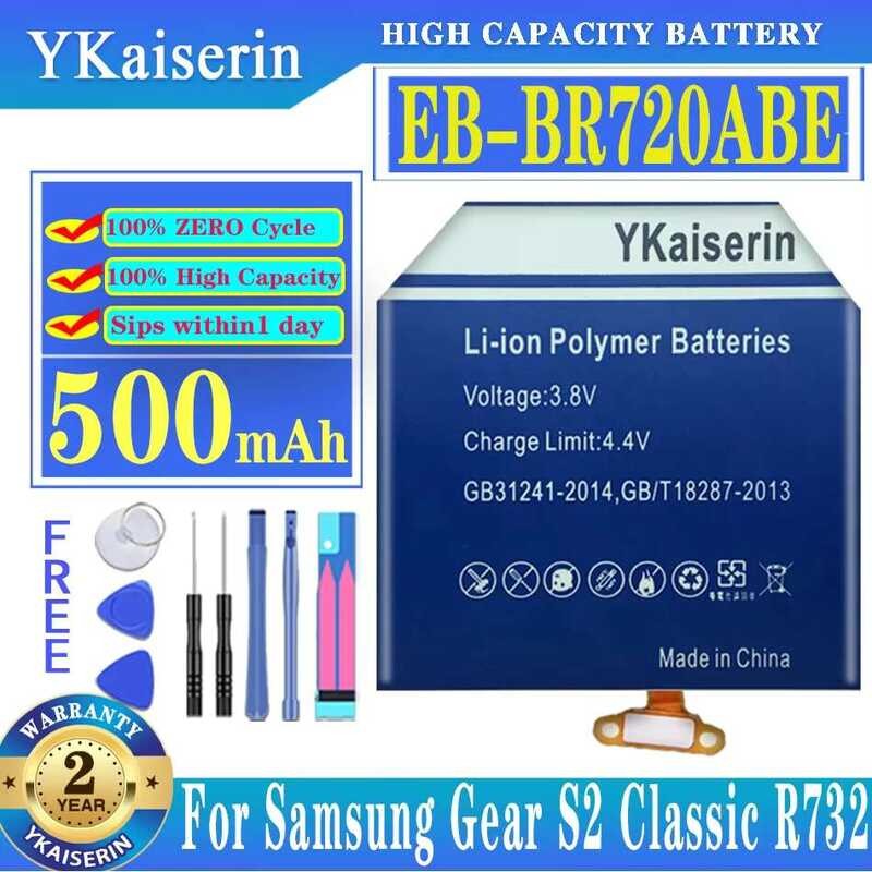 YKaiserin For Samsung Gear S2 Classic SM-R720 R720 R732 Smart Watch 500mAh Battery EB-BR720ABE