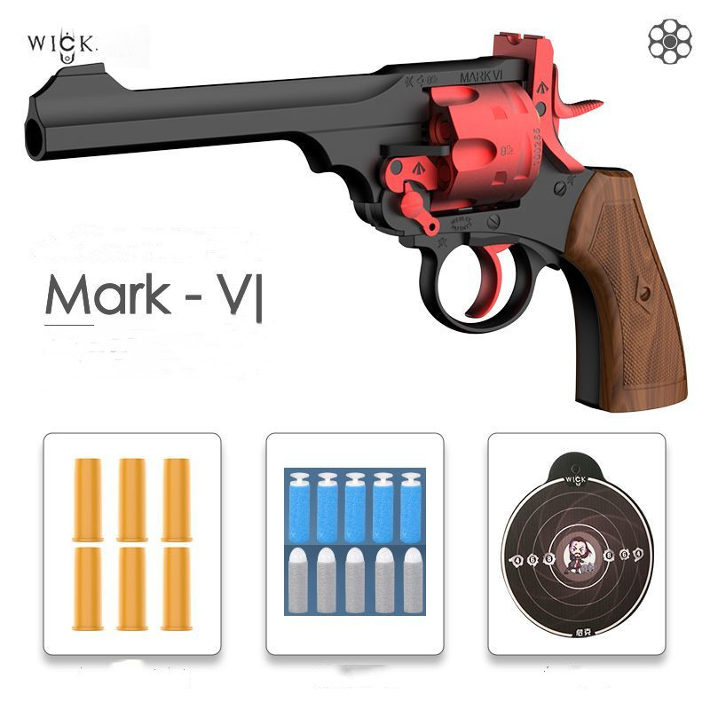 Revolver soft bullet Mark 6mk6 รุ่นดีดโลหะเลียนแบบ