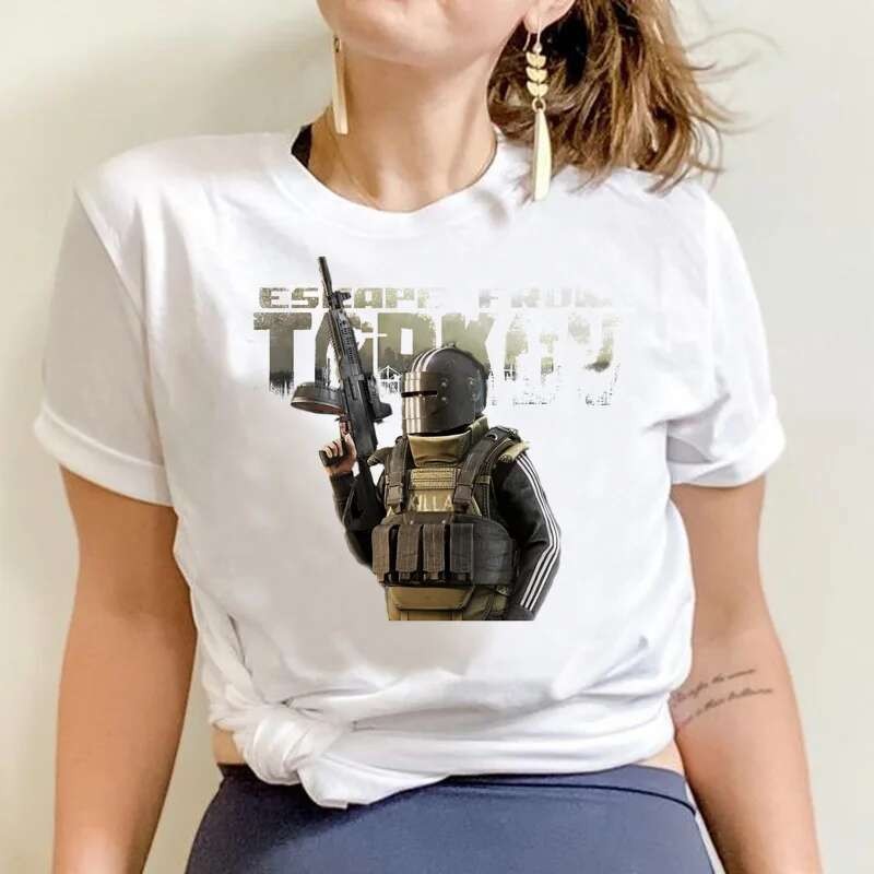 Escape from tarkov ฤดูร้อน top tshirt ผู้ชายตลก streetwear 2022 กราฟิกความงามเสื้อยืดมังงะ