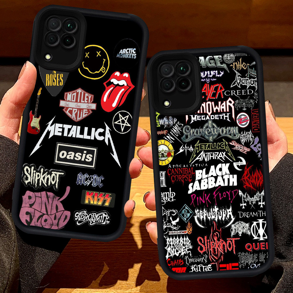 S20 Rock Band Casing สําหรับ Samsung A04 A05 F04 A04E M04 J7 A22 A12 A06 A07 J2 Prime Pro 5G สีดํา