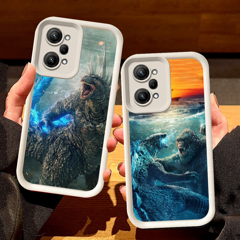 เคสสีขาวสําหรับ Xiaomi Redmi POCO F6 X5 หมายเหตุ 14 F5 12 14T Pro 5G S71 Godzilla vs Kong