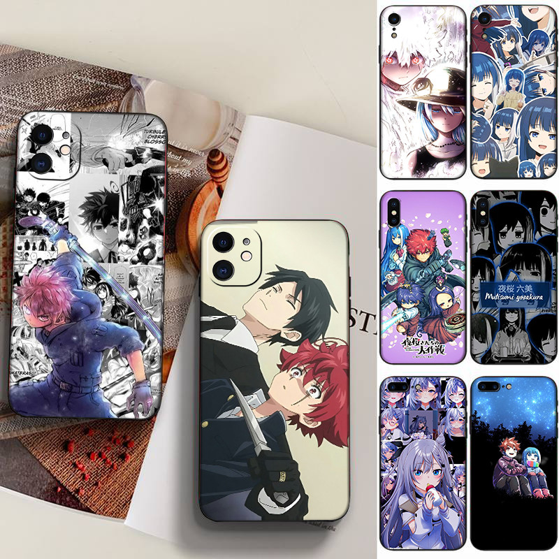 เคสโทรศัพท์สีดําแบบนุ่มสําหรับ Samsung J4 J5 J6 Plus Prime J7 Core Pro J8 MD18 Yozakura Mutsumi ปลอก