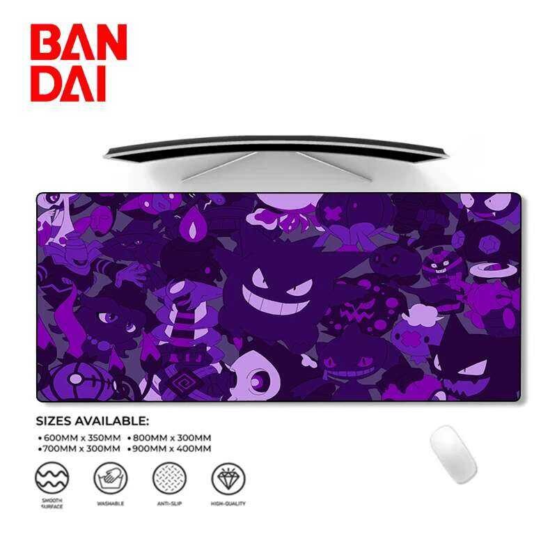 Kawaii Pokemon Mouse Pad Gamer Gengar Mausagepad Pc อุปกรณ์เสริมสําหรับเล่นเกมคอมพิวเตอร์แผ่นรองเม้า