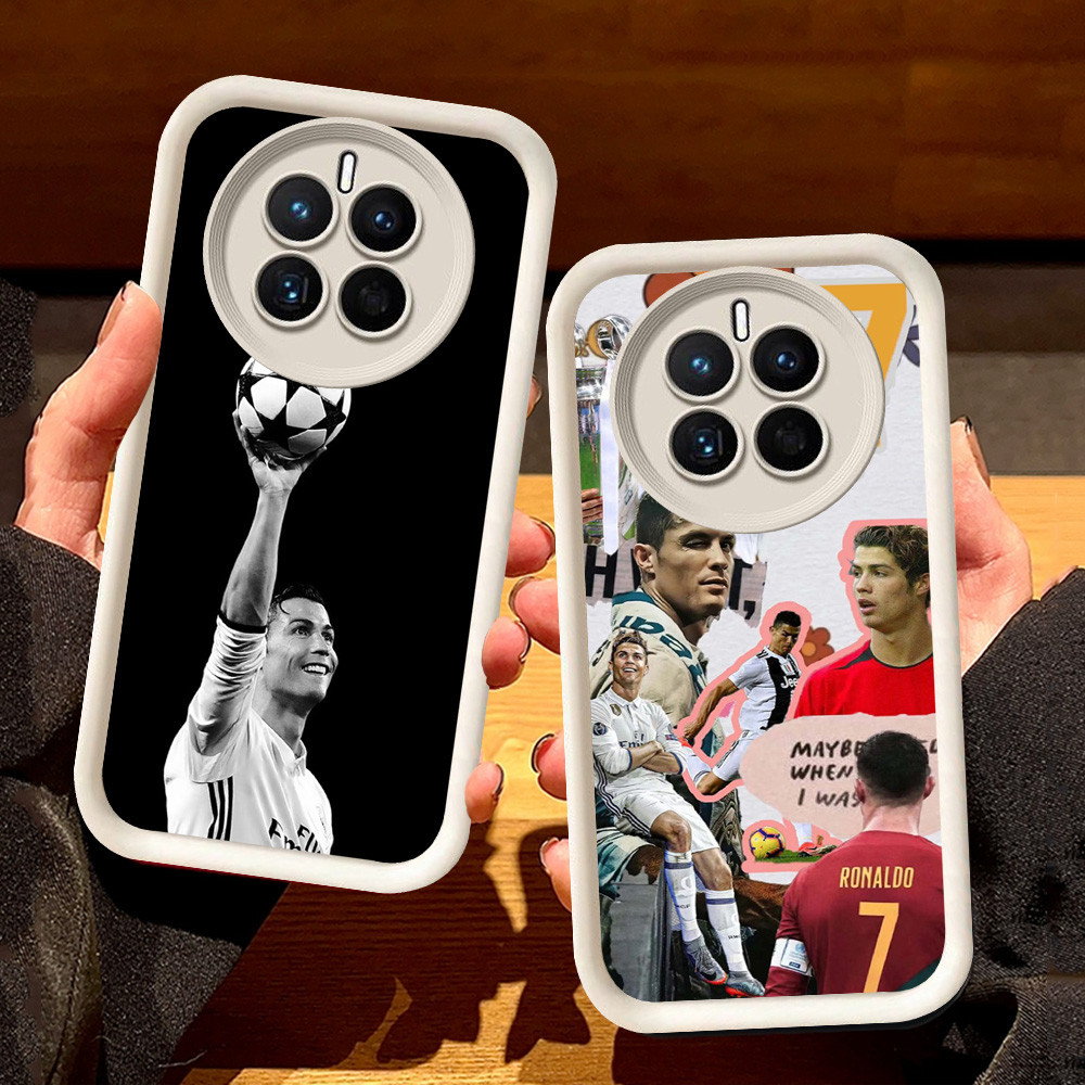 ปลอกสีขาวสําหรับRealme 12 13 Narzo 70 12X N65 Plus Pro Lite 5G S6 CR7 Ronaldoฟุตบอล