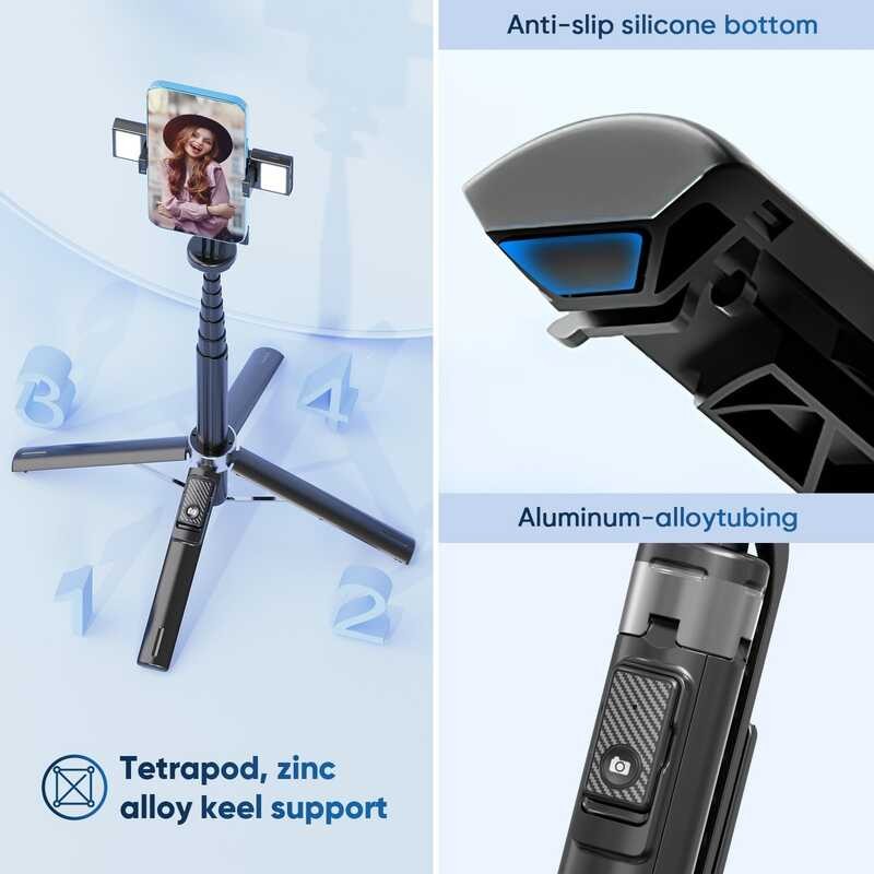 ❥ Dixsg ขาตั้งกล้องโกโปรเซลฟี่ปรับได้360องศาพร้อมรีโ