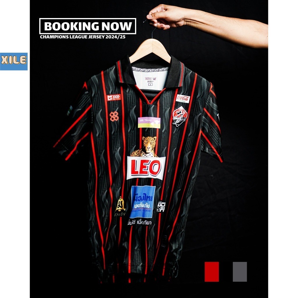 Songkhla FC Champion League Jersey 2024-25 สีแดงดำ