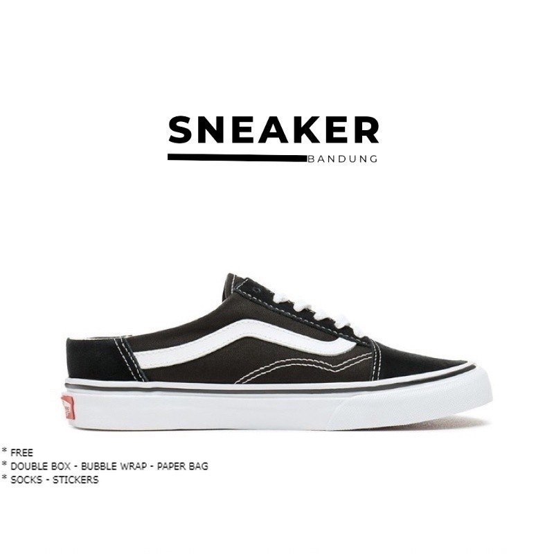 2024 Vans Old Skool Mule Classic Black White Shoes