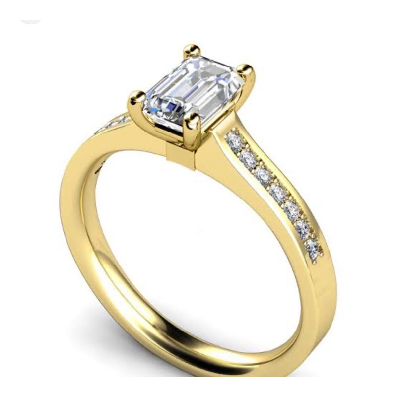 CVD Diamond Solitaire Ring แหวนเพชรแท้ ทองคำ 9K 1.00 ct HPHT Lab Grown Diamond น้ำ 100 (DEF) VVS-VS