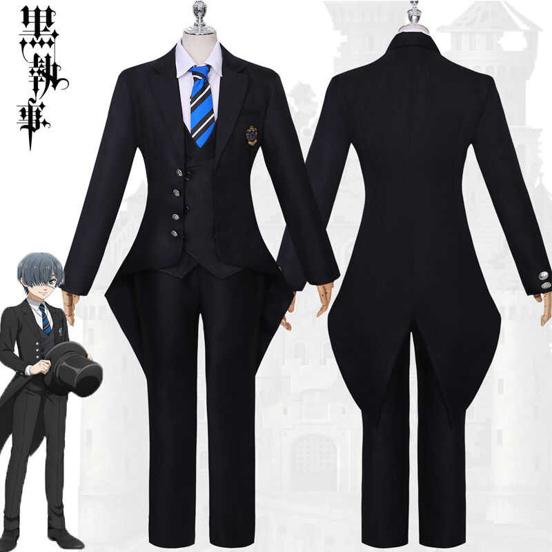 LY Anime Black Butler Public School Arc Cosplay Costume Black Butler Ciel Phantomhive Uniform Sets