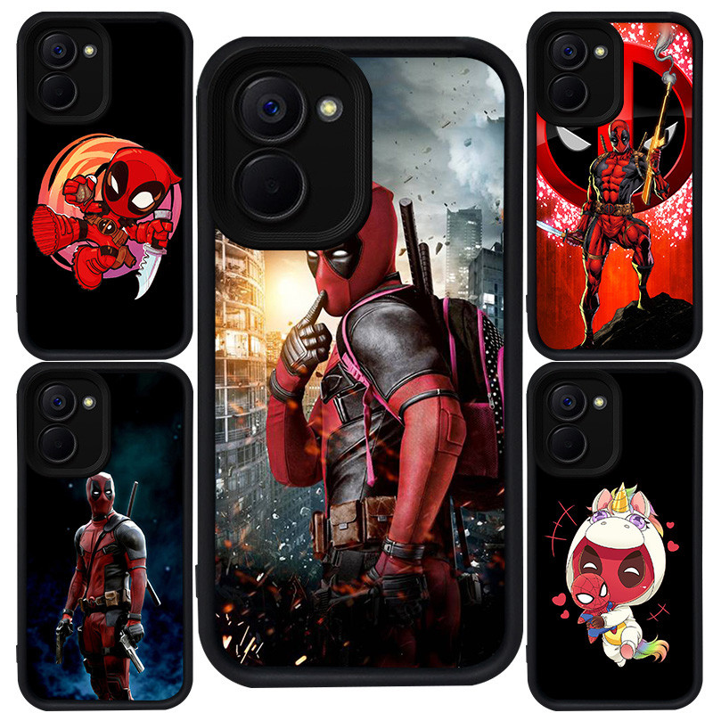 ปลอกสําหรับ VIVO Y03 Y17S Y36 Y18i Y18 Y03t Y28s Y27s Y28 Y27 ซิลิโคนสีดํา M-1 Deadpool