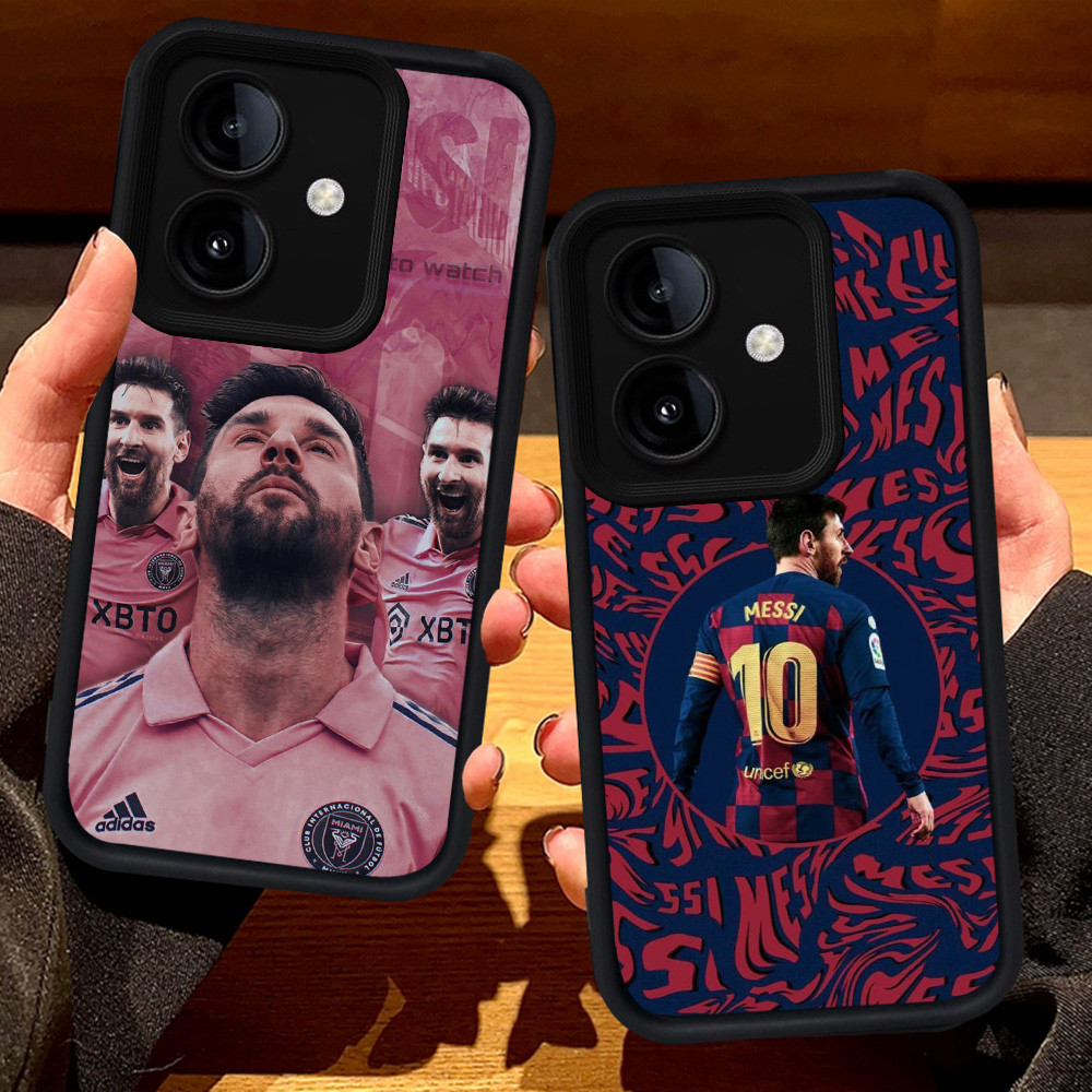 S129 ฟุตบอล Messi 10 สําหรับ OPPO A79 A3X A3 A5 Pro A5X 5G สีดํา