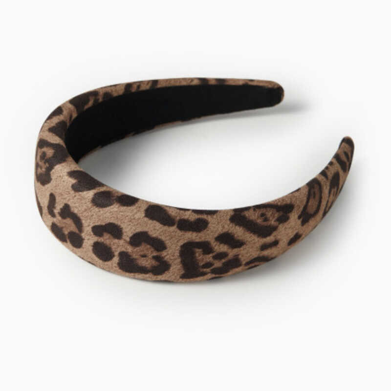 ▣  LEOPARD PRINT FLUFFY HEADBAND