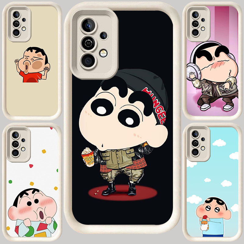 M-74 Crayon Shinchan สีขาวสําหรับ Samsung A25 A55 A24 A36 A54 A15 S25 Ultra A14 A16 A04s A56 A05S A3