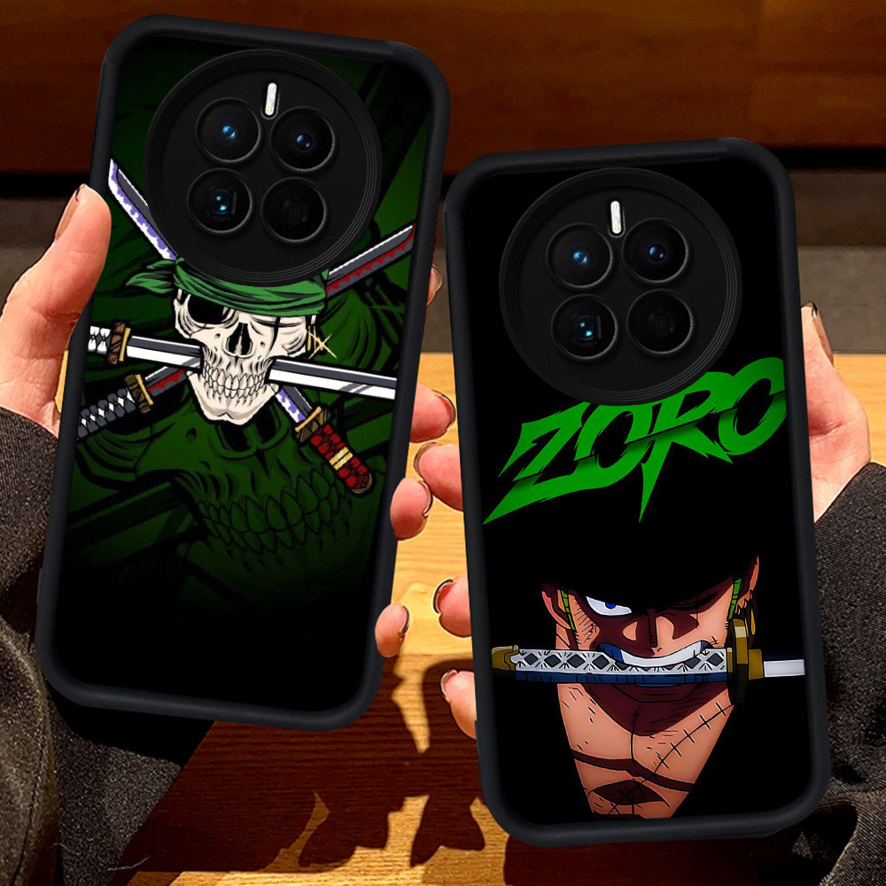 S69 Roronoa One Piece Casing สําหรับ Realme Narzo 70 N65 12X 12 13 Pro Plus Lite 5G สีดํา