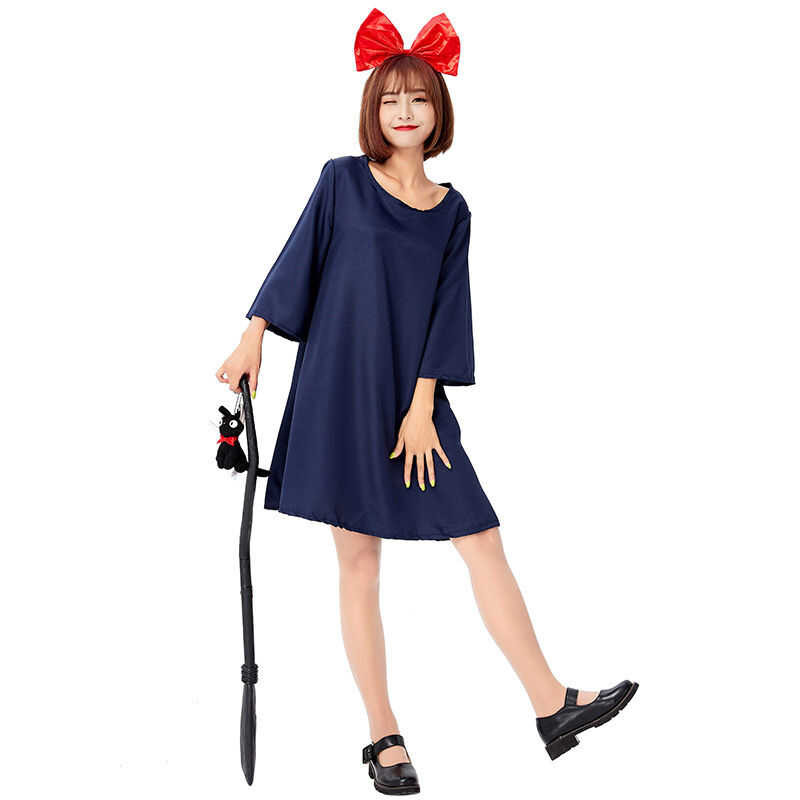 LY Japanese Witch's Dey Service Kiki Cosplay Costume Adult Simple Halloween Little Witch Witch Clot