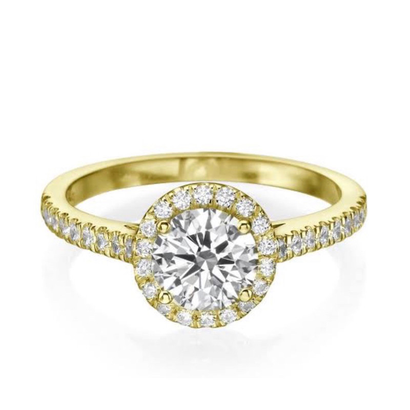 CVD Diamond Solitaire Ring แหวนเพชรแท้ ทองคำ 9K 1.27 ct HPHT Lab Grown Diamond น้ำ 100 (DEF) VVS-VS
