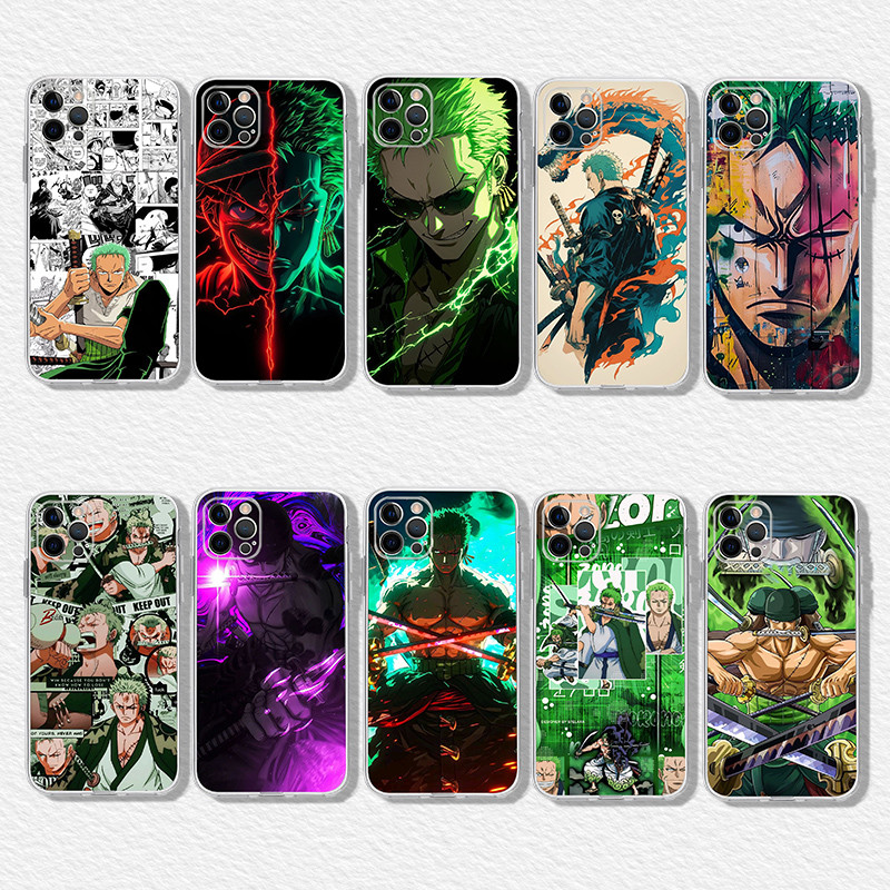 เคสโทรศัพท์โปร่งใสนุ่มสําหรับ Xiaomi Redmi 9T K40 Pro หมายเหตุ 5 6 10 Pro DX7 หนึ่งชิ้น Roronoa Zoro