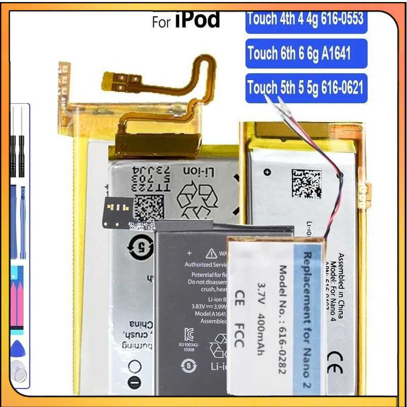 616-0553 ipod touch 4 5 iTouch6 รุ่นที่ 6 6G A1641 Full LIS1495APPCC ชุดแบตเตอรี่ 616-0621 616-0619