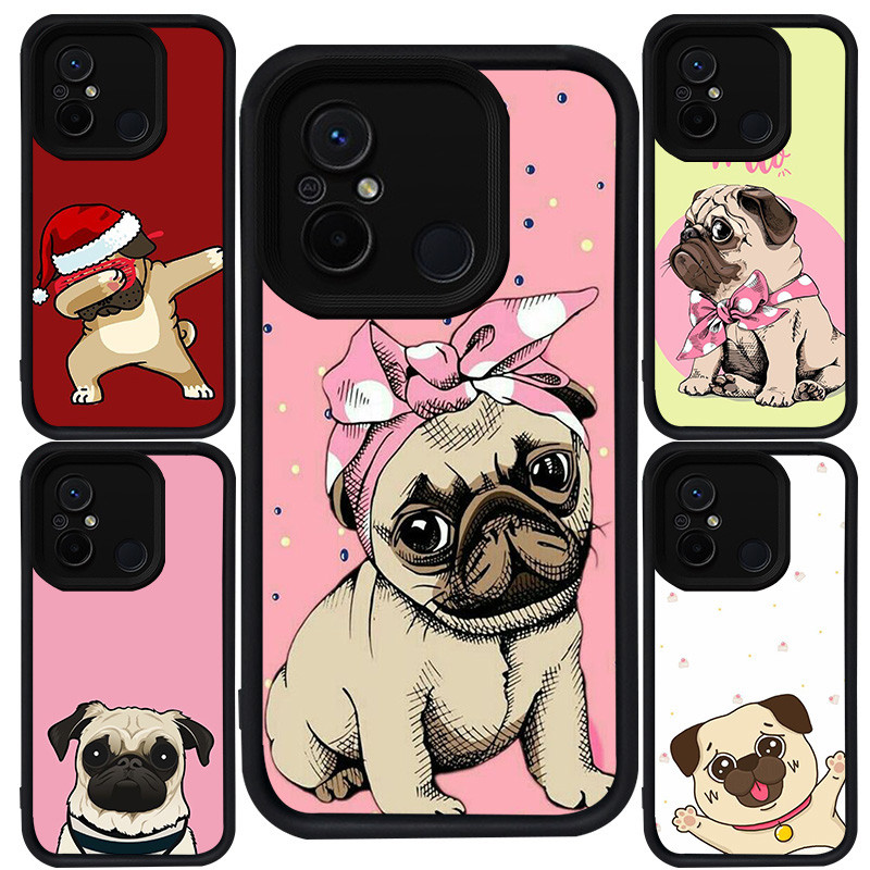 สําหรับXiaomi Redmi A5 หมายเหตุ 7 POCO C71 A1 9A A2 M3 9C 9T C65 12C C55 10C ProซิลิโคนสีดําM-7 Pugส