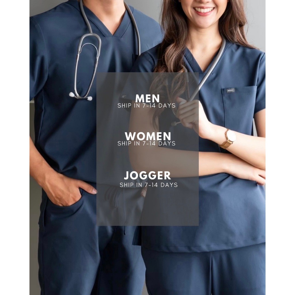 2024 REKA SCRUBS - สี Midnight Blue - BEATRIX (ชุดสครับแพทย์ พยาบาล พร้อมปักชื่อ)