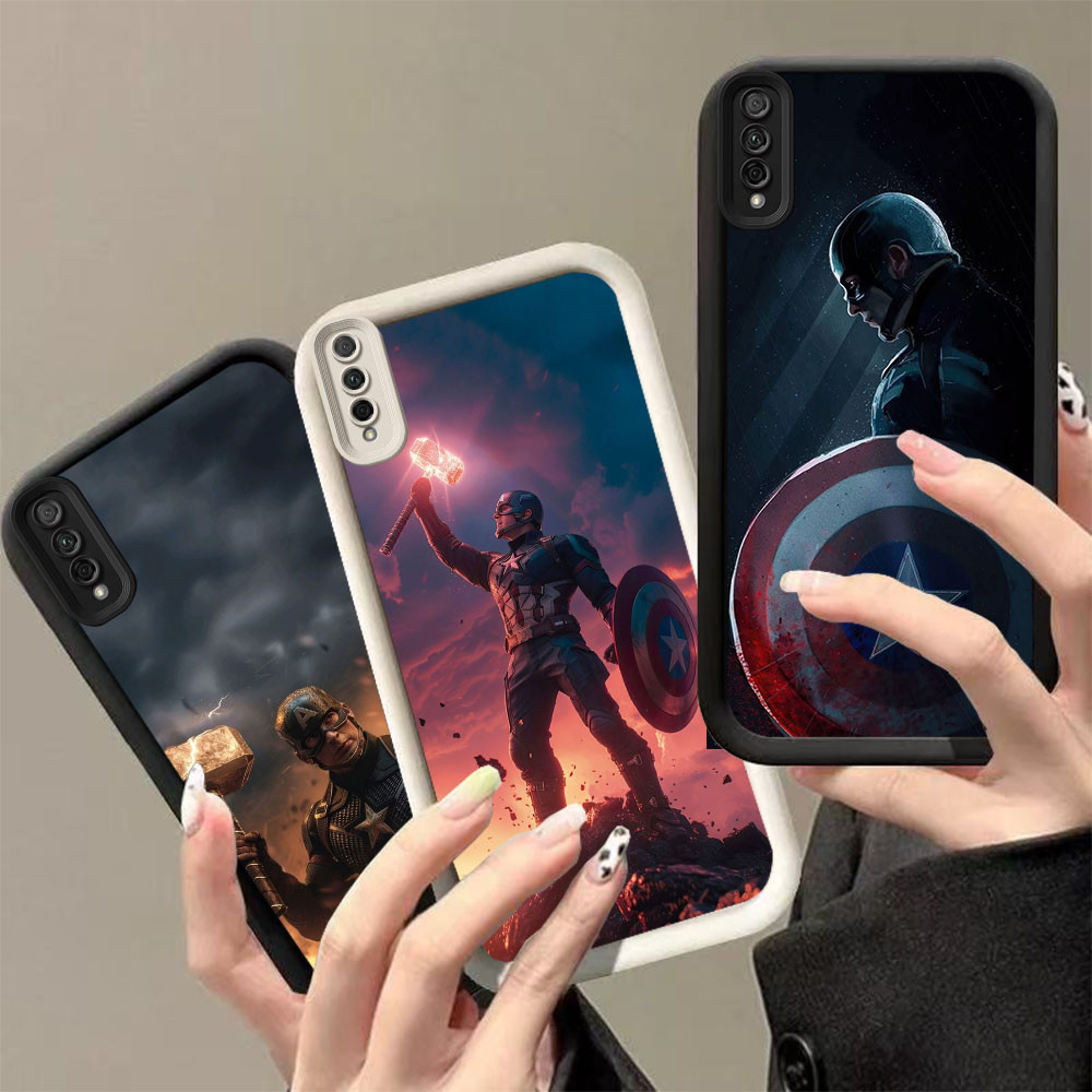 AA-4 america captain 1 ปลอกกันกระแทกสําหรับ Samsung A50 A50s M02 A30s A7 A02 A03 Core