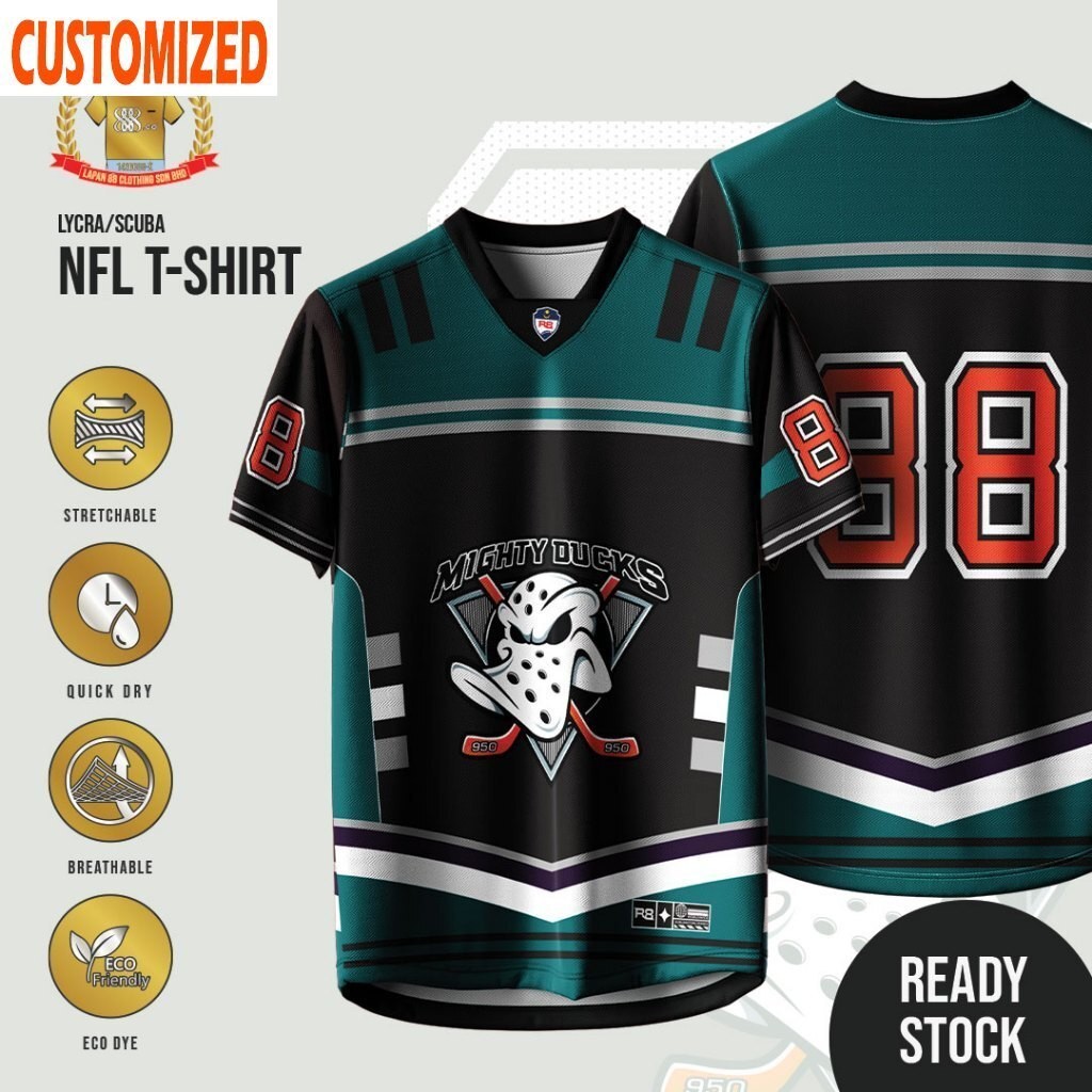 NHL Mighty Ducks Ice Hockey Jersey สีขาว New Era ปี 2025