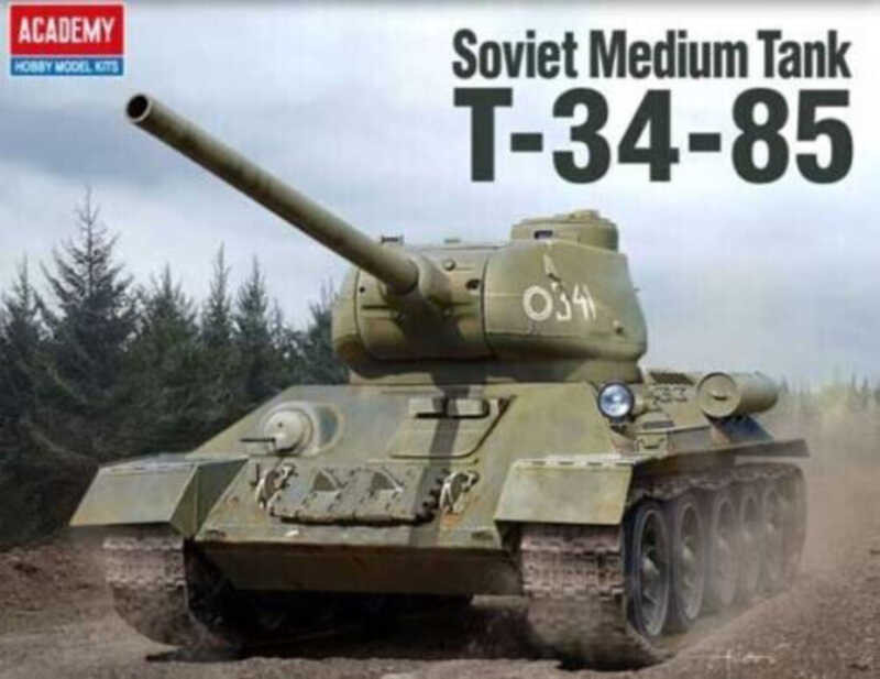 1/72 T-34-85 รถถังกลาง รุ่นประกอบ Academy 13421