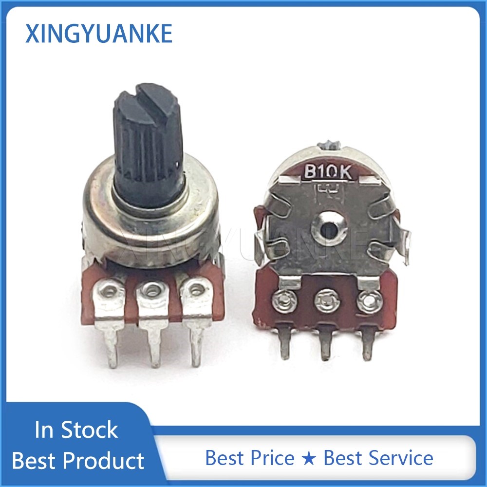 5 ชิ้น/ล็อต 121 ประเภทเดี่ยว 3-Pin B1K B10K B50K B1M ปริมาณ Potentiometer B102 B103 B503 B105 เส้นผ่านศูนย์กลาง 12 มม.ดอกไม้เพลา 10 มม.