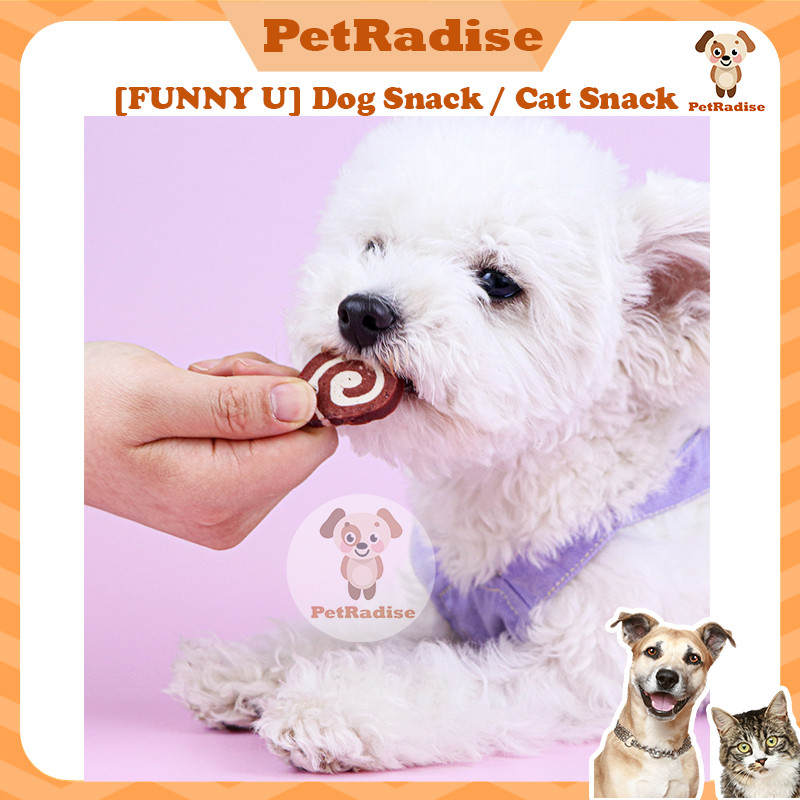 hot🔥การประกันคุณภาพ🔥 import FUNNY U Premium Dog Treats 100g Dog Snacks Dog Treat Snack Dog Snack
