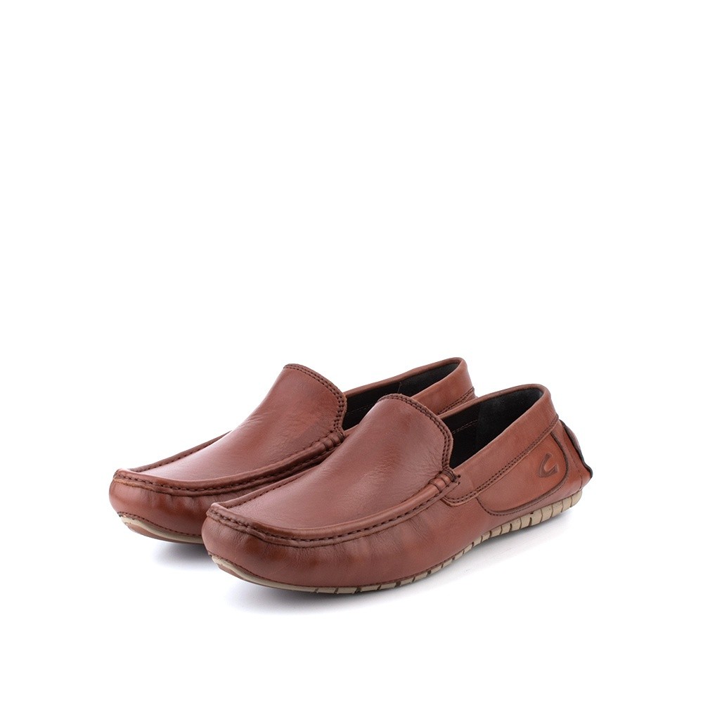 รองเท้าหนังผู้ชาย แบบสวม สีอูฐ active Basic Tan MARVES (87W22M04AM1-8)