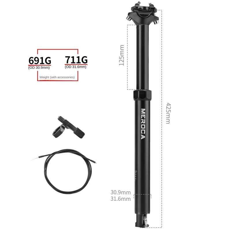 ❥ Seatpost Telescc 30.9/31.6Mm Dropper Seatpost จักรยานที่นั่งปรับ ที่น