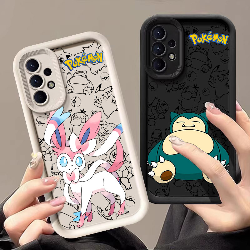 Pokemon Sylveon Snorlax Squirtle Mewtwo เคสโทรศัพท์สําหรับ Samsung Galaxy A55 A5