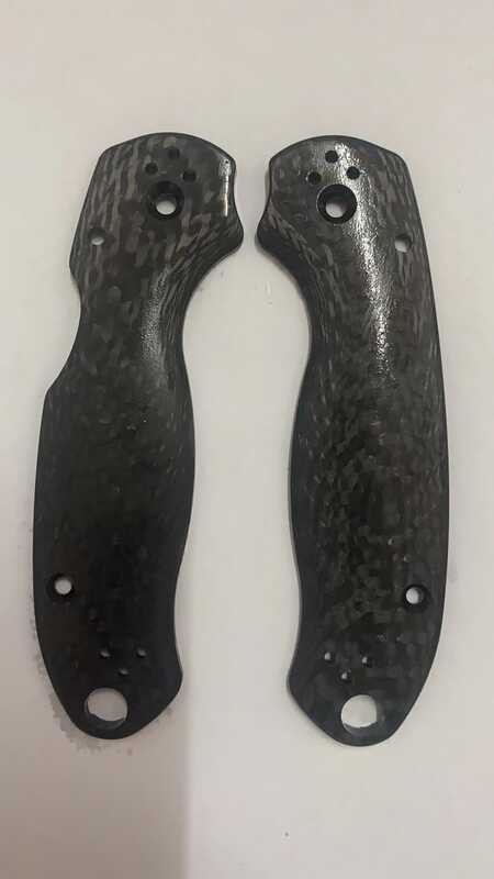 แพทช์แฮนด์ Spider C223 แฮนด์ไฟเบอร์คาร์บอน 3K แฮนด์ Spyderco Para3 แพทช์แฮนด์ไฟเบอร์คาร์บอน