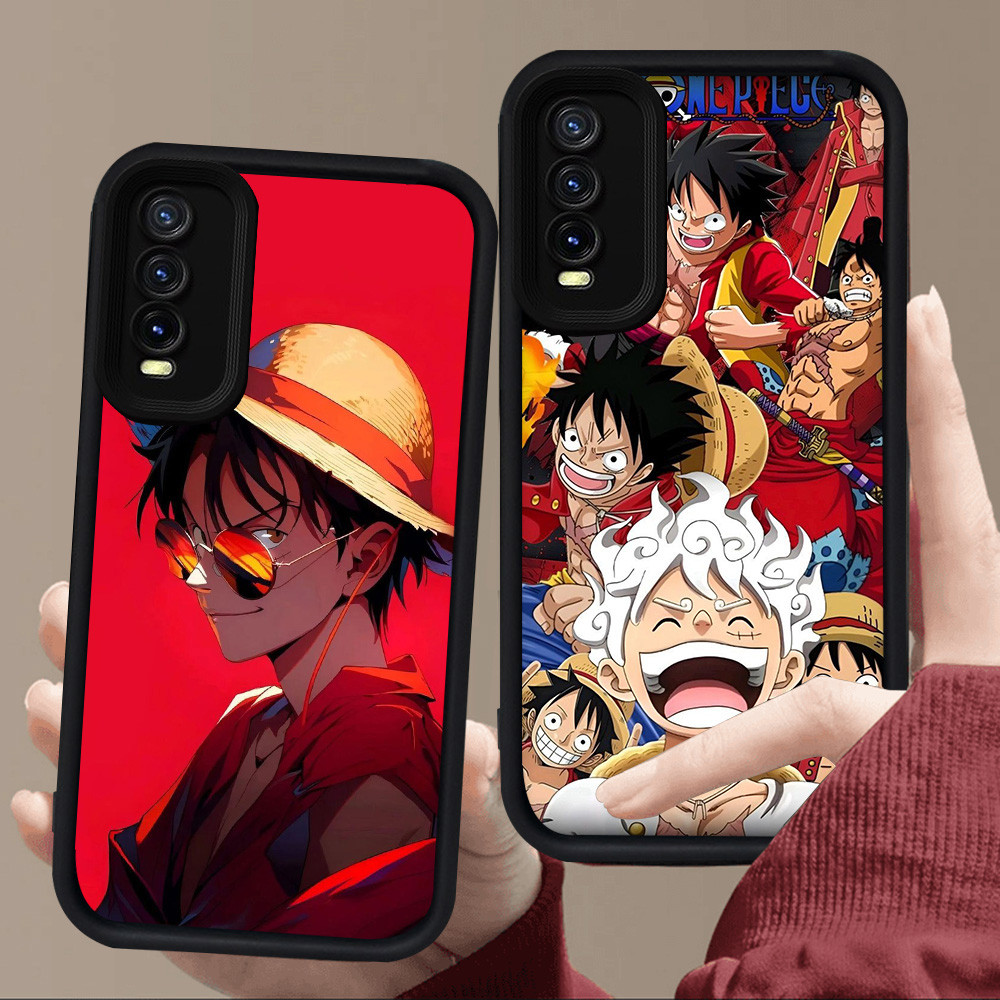 E43 One Piece LuffyปลอกสําหรับซิลิโคนสีดําVIVO Y20 Y20s Y66 V15 Y83 S1 Pro Y12s Y11s Y20i V17 V19 Ne