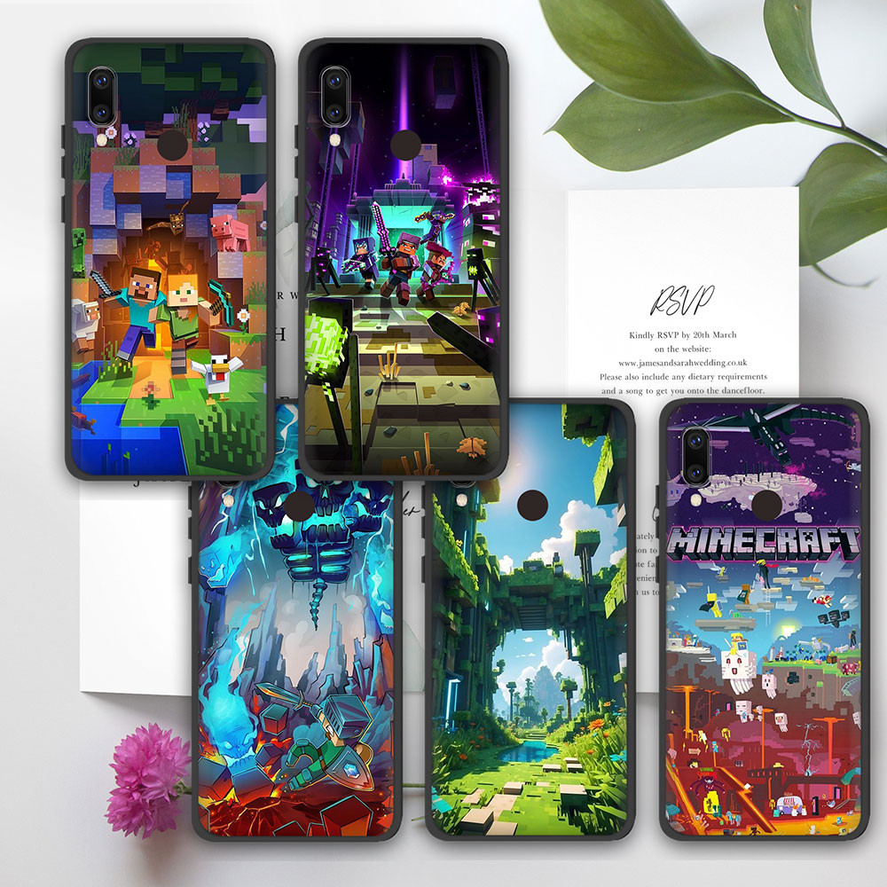Xiaomi Mi 8 Lite 9 9T Pro A3 CC9E 10T Pro Pocophone F1 Z368 Minecraft Soft Phone Cover Case