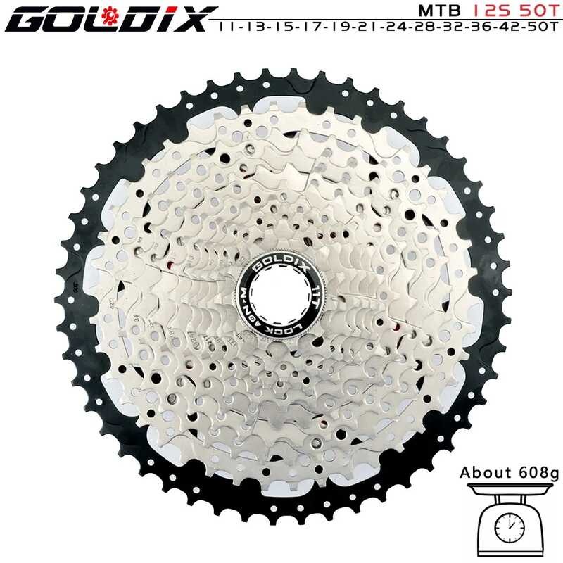 ❥ K7ตลับ Goldix MTB 8/9/10/11/12ความเร็ว36/40/42/46/50/52T 8V 9V 10V 11V 12V เฟ