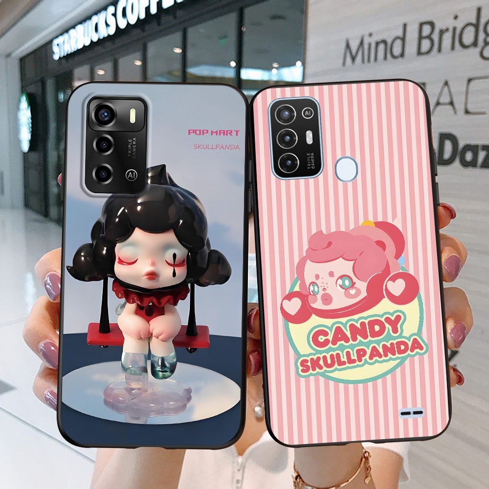 เคสโทรศัพท์ Zte Blade A7 A5 A3 Lite A71 A51 A31 Plus A72 A52 Lite A53 A7S เคส Case Skull Panda สีดํา