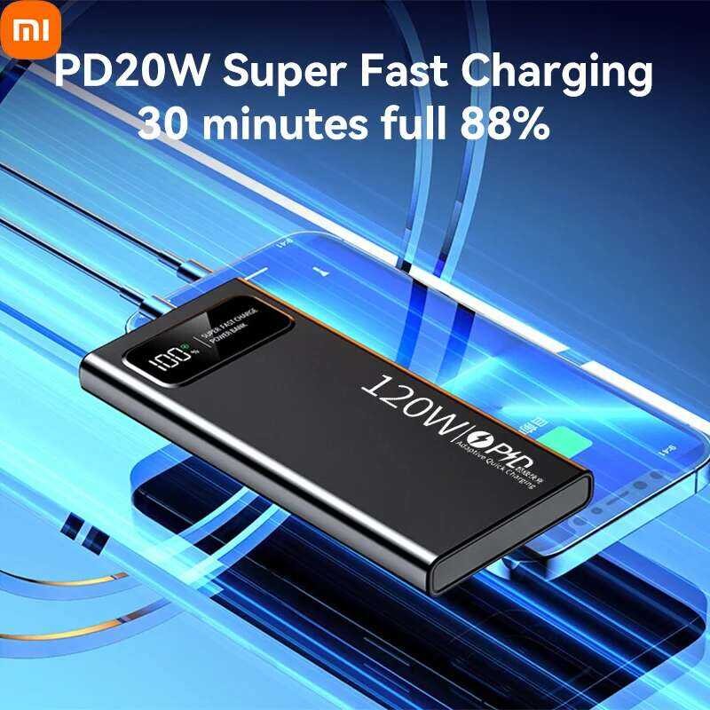 ❥ 120W Super Fast CHARGING Power Bank 50000Mah โทรศัพท์มือถือ Powerbank สําห