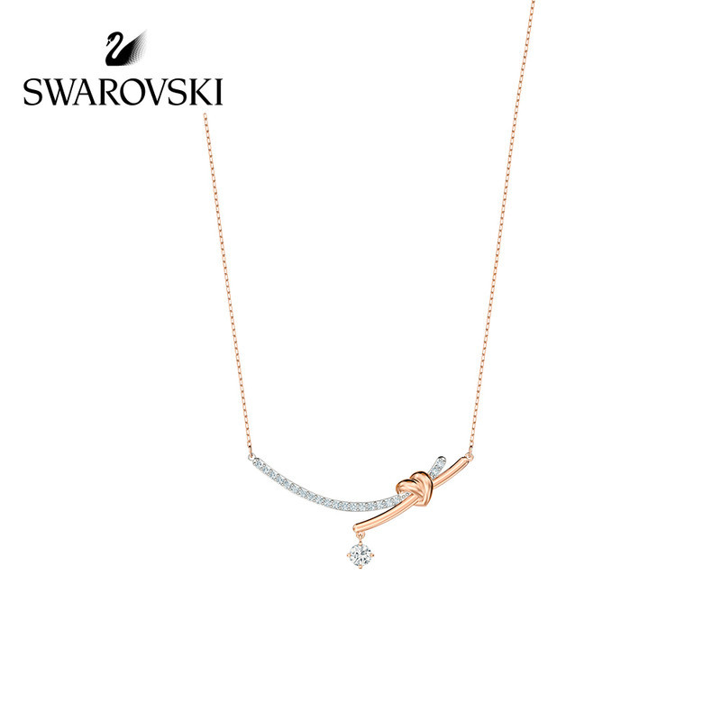 ในสต็อก [คลังสินค้าพร้อม] Swarovski LIFELONG HRT kink love สร้อยคอโซ่ไหปลาร้าหญิงดีไซน์โรแมนติก