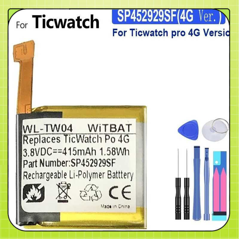 แบตเตอรี่ SP452929SF 415mAh สำหรับ Ticwatch pro 4G บลูทู ธ รุ่นนาฬิกาแบตเตอรี่